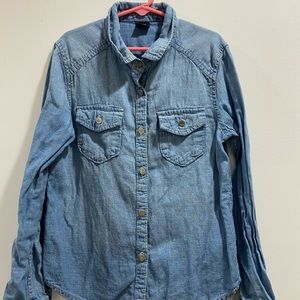 Denim girls blouse